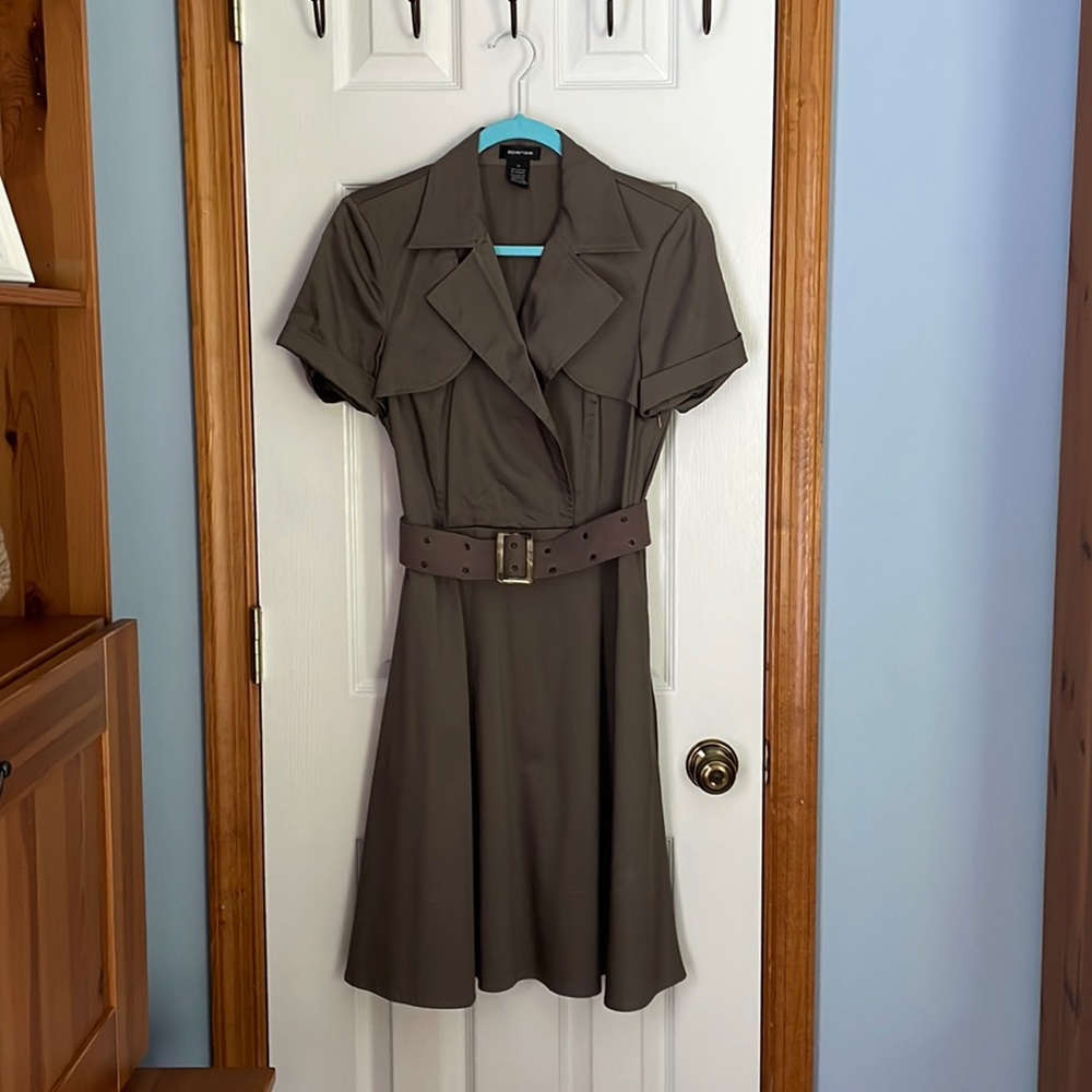 A line cotton/spandex dress